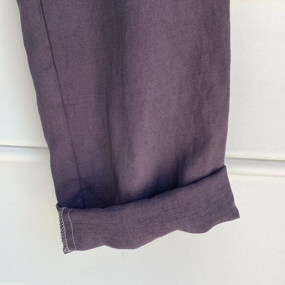 Vetta Capsule Tencel Tapered Pants Pull-On Purple Medium Pockets Comfortable - Picture 4 of 14